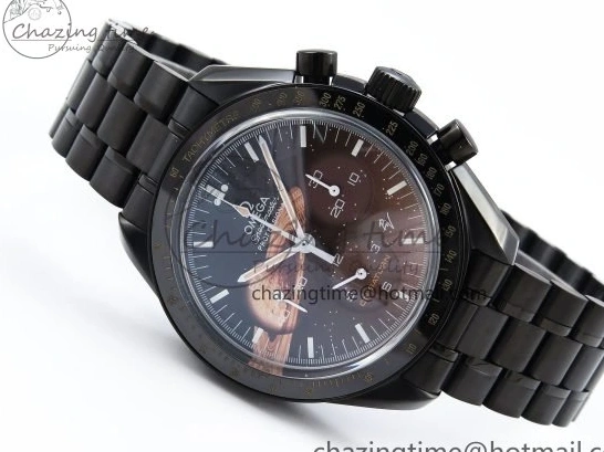 0422 Speedmaster Black Benom PVD Saturn RMF Best Edition on PVD Bracelet Lemania HW StreetReady 7726